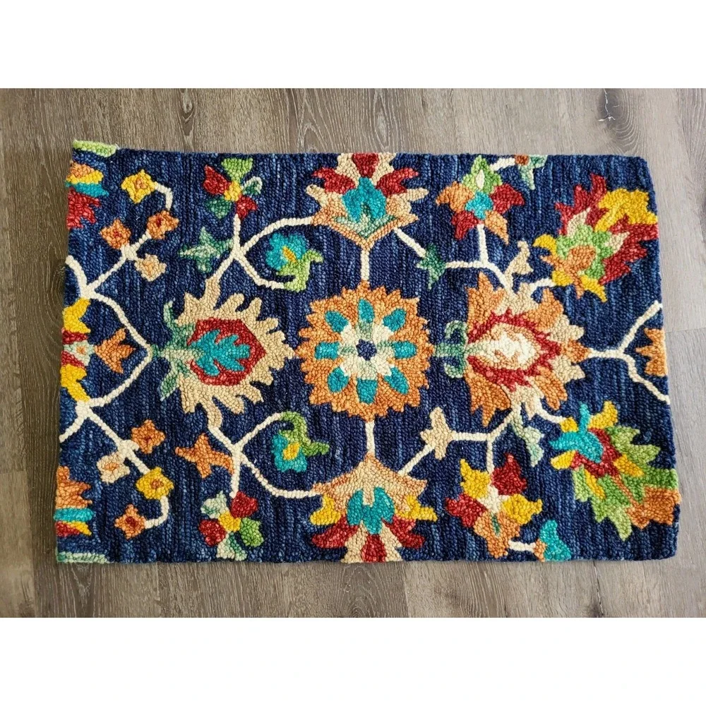 Safavieh Aspen Hand Tufted Wool Blue Multicolor Bohemian Floral 2'x3' Rug